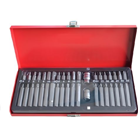 Coffret 40 Embouts mâles Allen et Torx Chrome Vanadium zxn