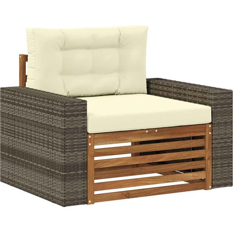 Maison Exclusive - Outdoor Mittelsofa Massivholz Akazie Natur (1/5)