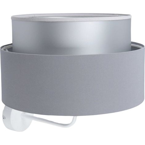 Applique murale satinée grise effet lumineux élégant - gris satin avec intérieur argenté (1/5)