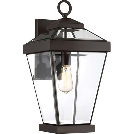 Lampe d'extérieur applique lanterne laiton verre H 51 cm acier verre bronze IP44 (1/4)