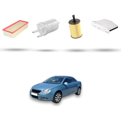 Kit tagliando 4 filtri compatibile con Vw Eos 3.2 V6 184Kw dal 2006 al 2009 (1/5)