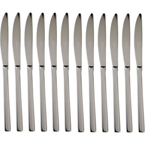 Svanera Laura, set 12 coltelli tavola micro seghetto, acciaio forgiato