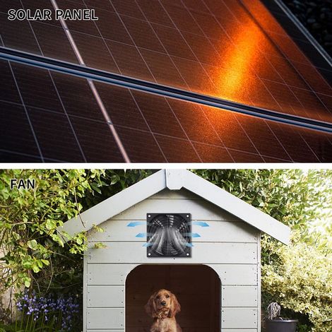 Panneau solaire à ventilateur unique 10W, Kit résistant aux intempéries pour petits poulaillers, serres, hangars, maisons pour animaux de compagnie, échappement de fenêtre. (1/5)