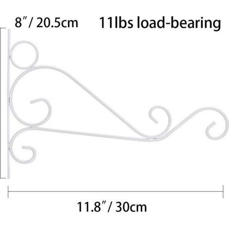 Support Panier Suspendu - Acier Inoxydable - 30 cm - Pour Jardin Terrasse Balcon - 2 Pièces (1/5)
