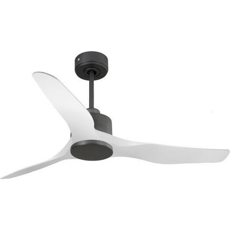Modulo de KlassFan - Ventilateur de plafond DC sans Lumière Blanc et gris basalte, thermostat idéal pour 25 à 40 m²