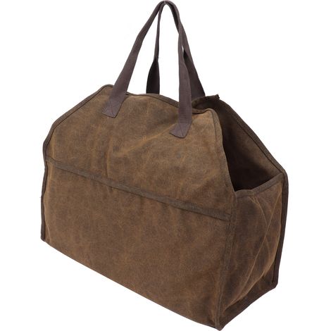 Sac à bûches en toile, sac de rangement pour bois de chauffage facile à transporter, sac de rangement organisateur (1/5)