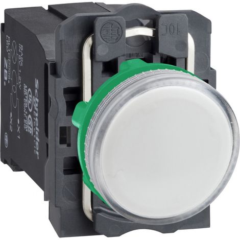 Harmony XB5 - voyant lumineux BA9s - Ø22 - blanc - 230V - vis étrier - XB5AV41 (1/3)