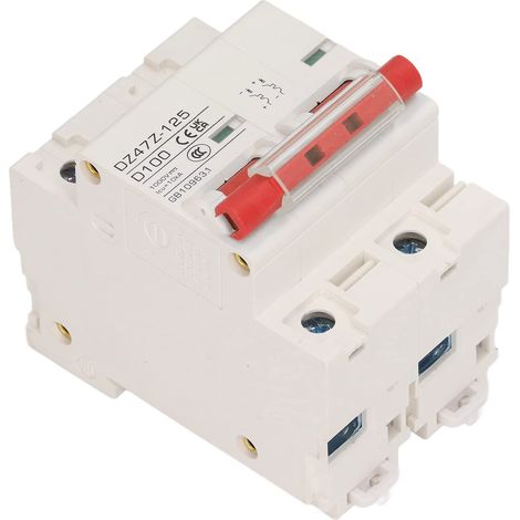 Ej.Life Mini-Leistungsschalter, DC-Leistungsschalter 100A Einfache Installation 1000V 2P für Solar-PV-Anlage (Rot) (1/5)