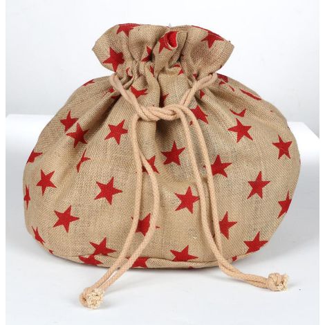 12x WH Jute-Sack 35x35cm Deko Weihnachten Geschenke Christmas Beutel XMAS Set