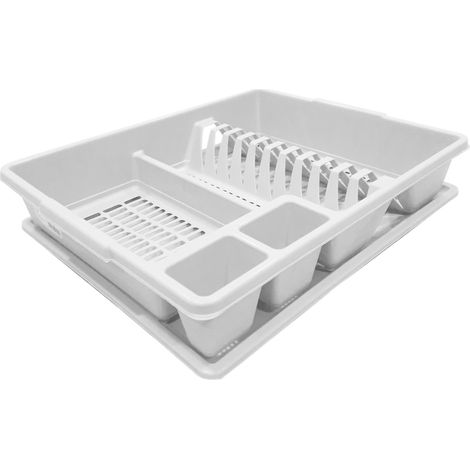 SECADOR DE PLATOS CLÁSICO DE PLÁSTICO BLANCO - BEN