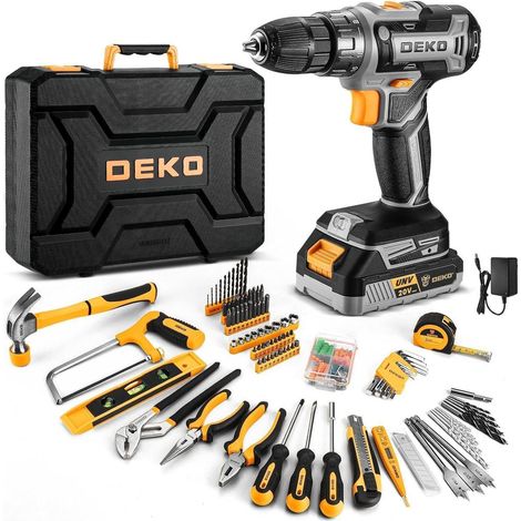 Werkzeugkoffer 186 Teile 20 V Akkuschrauber Frauen Grau