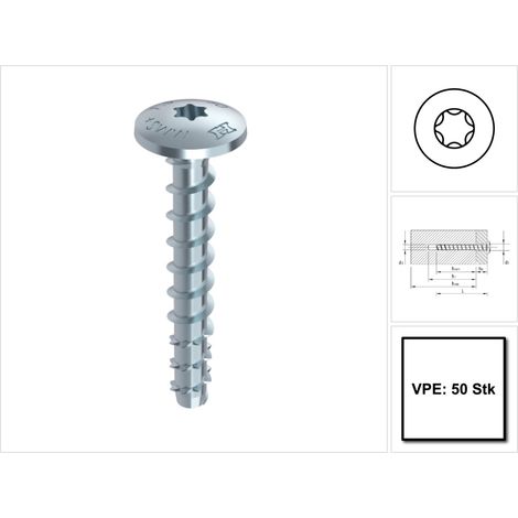 Vis béton HECO-MMSplus-MS 75x 60/ 5 T-30 zn-bl (Par 50)