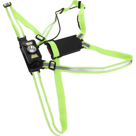 Outdoor-Nachtlauflampe, zwei Lichtquellen, IP55 wasserdicht, Sportlampe zum Radfahren, Wandern, Laufen, Campen und Trekking (1/5)