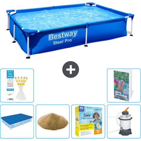 Bestway Steel Pro Rechteckig - 221x150x43 cm - 7-teilig  S170 (1/5)
