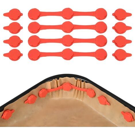 Lot de 4 boucles magnétiques en silicone pour friteuse à air – Clips résistants à la chaleur pour sécuriser les doublures en papier parchemin, éviter les brûlures et le contact (1/5)