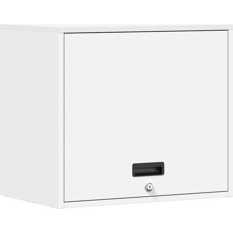 Wall Cabinet for Garage with Gas-lift Door White vidaXL