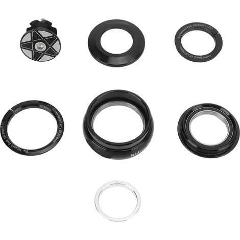 Jeu de direction en alliage d'aluminium pour vélo, compatible fourche avant tube conique 44-50.6mm, avec roulements intégrés.
