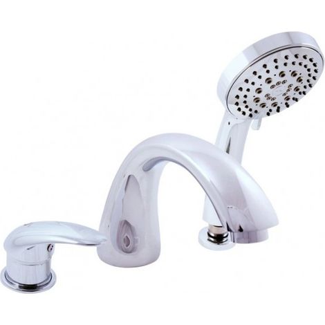 Mitigeur baignoire DUNAJ 3 trous en laiton chromé (1/5)
