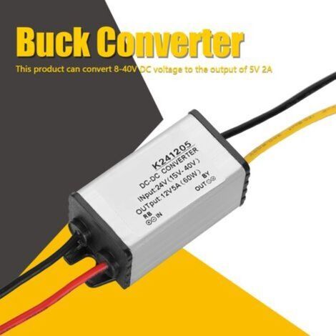 Convertisseur DC-DC 24V à 12V, alimentation abaisseur haute efficacité 5A-Crezuo (1/4)