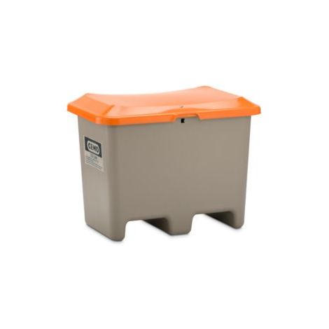 CEMO Streugutbehälter Plus3 200 Liter unterfahrbar ohne Entnahme grau/orange