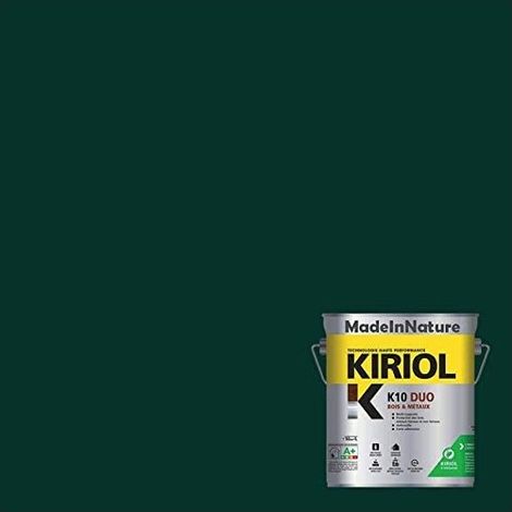 Peinture Bois et Métaux, Sous couche et Finition, Antirouille, sur Fer, Acier, Galvanisé, même rouillés, très opacifiant - 2.5 litres - RAL 6005. (1/4)