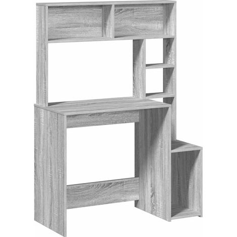 Maison Exclusive - Schreibtisch mit Regal Grau Sonoma 100x45x140