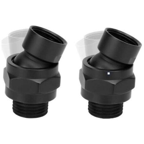 Rotules pivotantes réglables en laiton 2jian, rotule pivotante pour connecteur de douche, adaptateur de rotule de douche, adapté pour connecter la pomme de douche et le tuyau d'eau noir mat