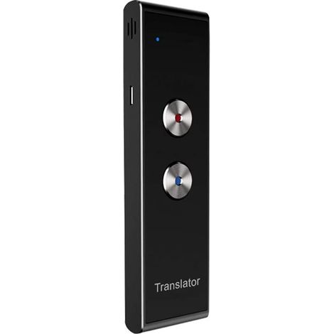 Portable Smart Translator with 40 Languages, Real-Time Voice Translator, Bluetooth Smart Pocket Interpreter (T8- Black)