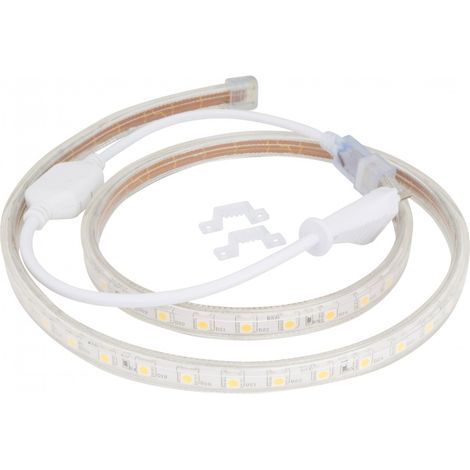 Striscia da 60 LED/M SMD5050 220VAC x1M 40.000H [GR-5050220VAC1M-0006]-Giallo