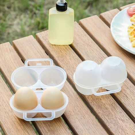Boîte de rangement pour œufs en plastique, de qualité alimentaire, résistante aux chocs, idéale pour les œufs, le camping et les voyages. Format standard. (1/4)