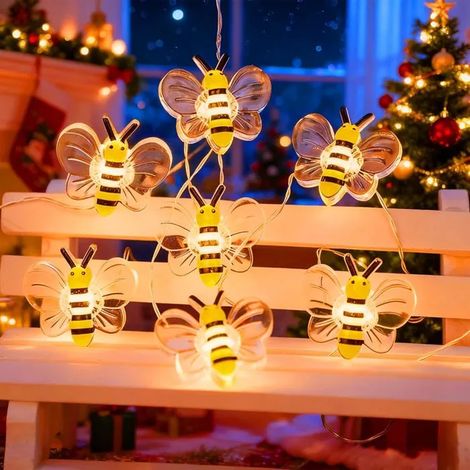 Guirlande lumineuse - 30 LED abeille - 3 m - Piles - Intérieur (1/5)