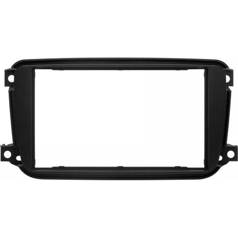 KIT MASCHERINA MONTAGGIO AUTORADIO AFTERMARKET 2DIN COMPATIBILE SMART FORTWO 2010-2015 NERA