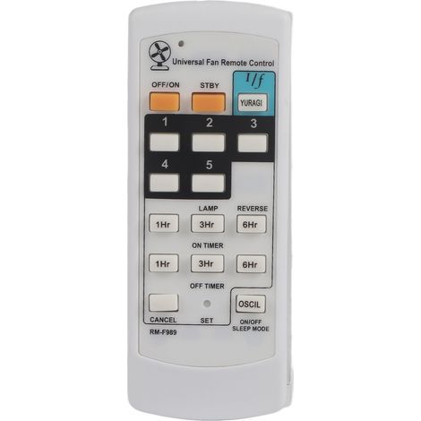 Télécommande Universelle Ventilateur Blanc ABS - Compatible KDK ELMARK - Contrôleur Électrique Durable (1/5)