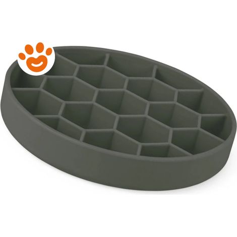 Zolux Ciotola Anti Glutton Grigio per Cane in Silicone