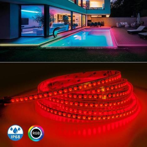 Trade Shop - 600led Strip Impermeable Ip68 Dimmable Multicolor Light Rgb 75w 24v Exterior - (1/5)