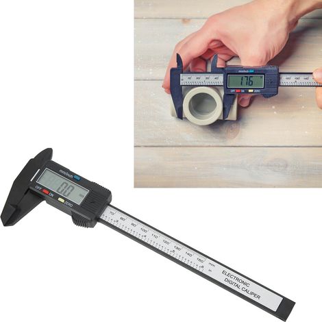 Étrier numérique électronique 0-150mm en fibre de carbone avec écran LCD (1/5)