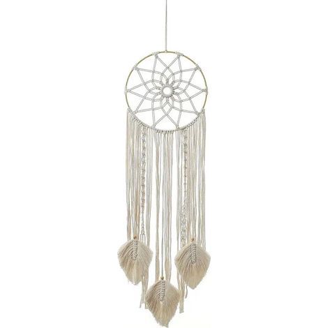 Attrape-rêves en macramé pour Chambre à Coucher d’Adulte - Grande décoration Murale bohème - Décoration d’intérieur - Cadeau Artisanal (1/4)