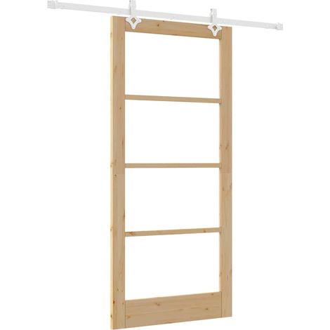 Maison Exclusive - Schiebetür Natur 93 x 202 cm Massivholz Kiefer