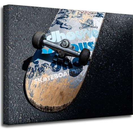 Leinwanddruck Jugend-Skateboard 50x40 cm
