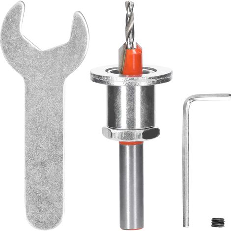 Fraise à chanfreiner en carbure de 8 mm pour le travail du bois, hauteur réglable de 2,5 à 10,5 mm, extracteur de vis, Remon Demolition (1/5)