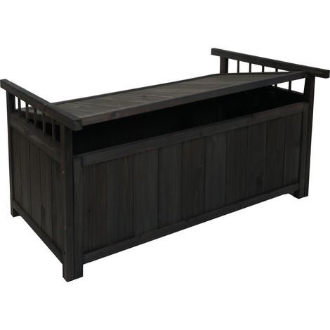 Coffre de rangement HWC-O13, coffre de jardin coffre de rangement, sapin bois MVG 53x108x6 (1/5)