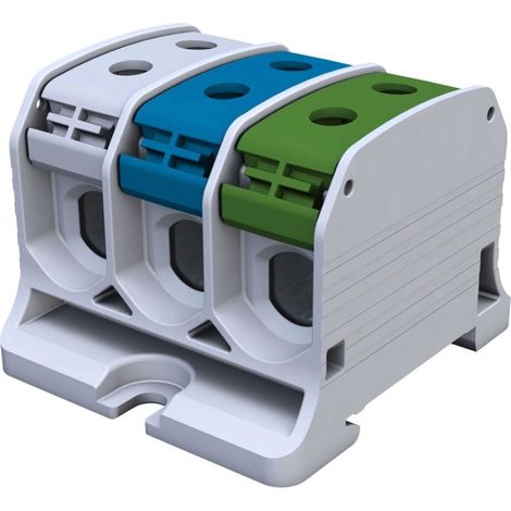 Connettore per binario filettato STB 50-3X Al/Cu 87330 SIMBLOCK, grigio/blu/verde (1/4)