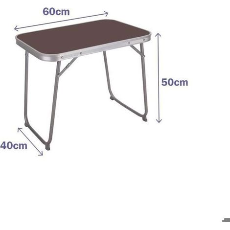 Klappbarer Tisch - MARBUENO - 60 x 40 x 50 cm - Klappbar - Außenbereich - Reinigung mit feuchtem Tuch