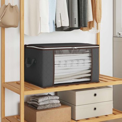 vidaXL Storage Box with Transparent Side Window Anthracite (1/5)