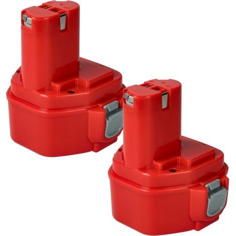 2x Ersatzakku für Makita 1235, 192536-4, 192597-4, 1233, 1234, 1250, 1220, 1222, 1235F Elektrowerkzeuge (3000 mAh, NiMH, 12 V) (1/5)