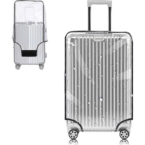 Housse de protection pour valise Yotako, étui de voyage imperméable pour bagages 20, 24, 28, 30 pouces, couverture transparente à 80% et noire à 20%, sans fermeture éclair (1/4)