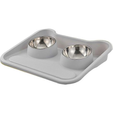 Gamelle double pour chats, tapis d'alimentation surélevé pour chiens, contenants pour friandises pour petits chats (1/5)