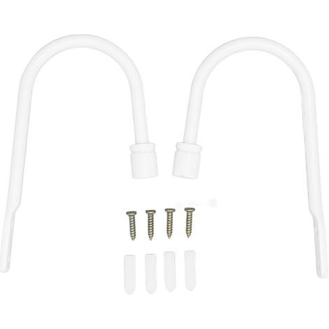 2 Pièces Attaches Rideau en Acier Carbone Forme U, Revêtement Poudre Haute Dureté pour Maison Bureau Hôtel (1/5)