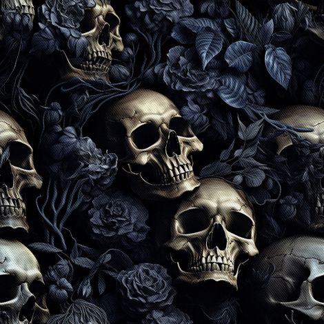 Tela Oxford decorativa para exteriores - Motivo de calavera I DX4588 (1/5)