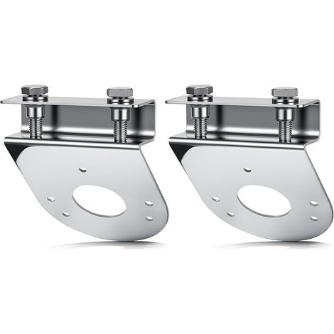 Lot de 2 Supports de Montage en Acier Inoxydable 304 pour Lampes de Camion, Fixation par Serrage Universelle (1/4)